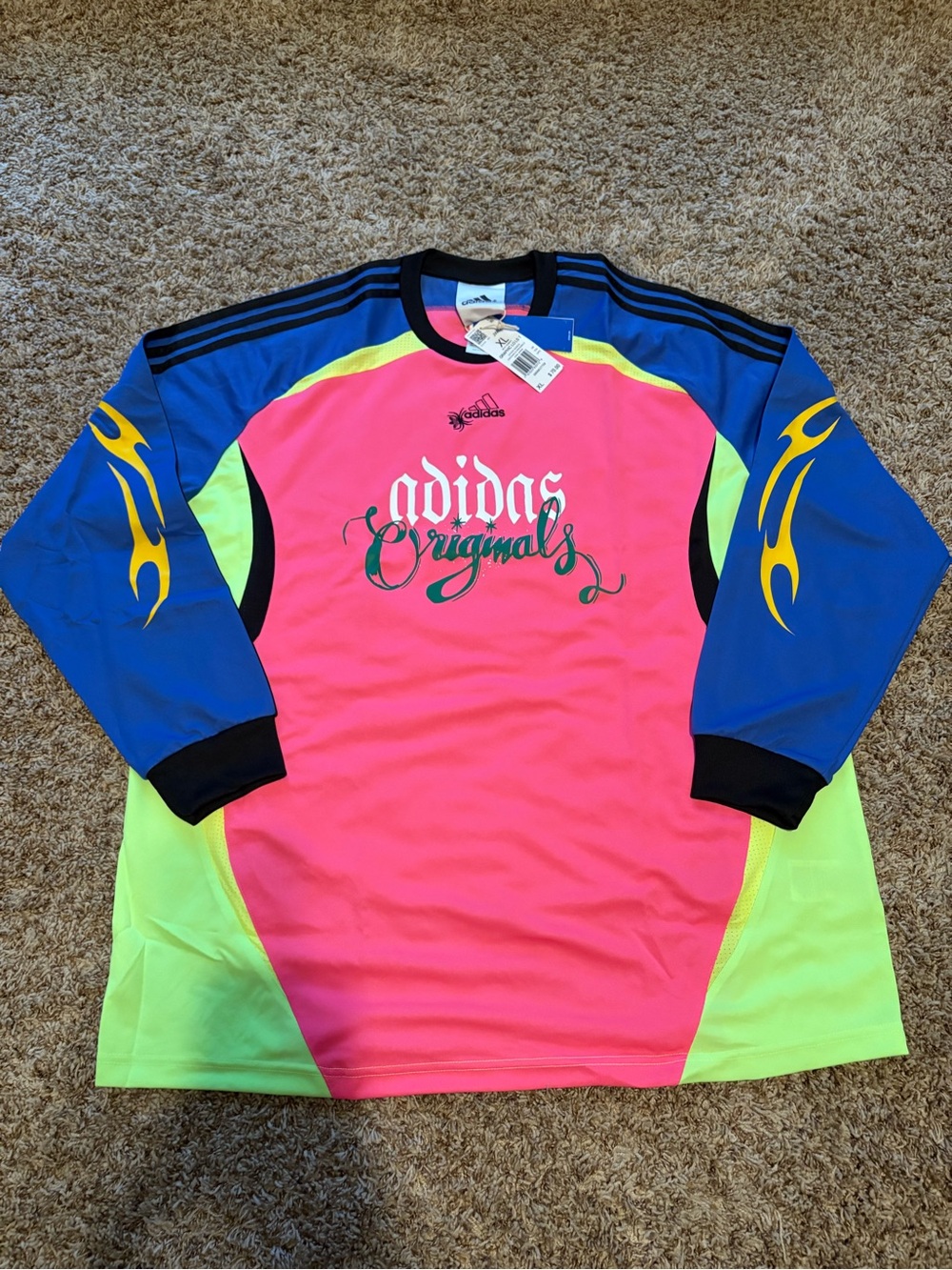 Adidas No Gloves No Glory XL Spiders Goalkeeper Loose Long-sleeve Top Jersey